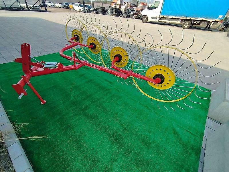 FAST SHIPPING | Sternheuwender 4-5 Sterne Sternschwader Heuwender / Wheel Rake and Tedder / Râteau-faneur à soleils / Zgrabiarko-przetrząsacz gwiazdowy / Greblă-fânător cu roți stelate / Ranghinatore voltafieno a stelle / Csillagkerekes rendsodró és rendt